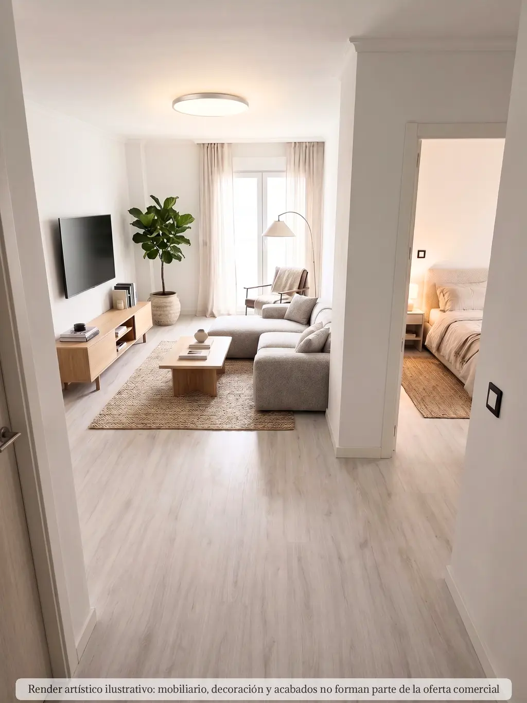 Salón aberto · Render 1